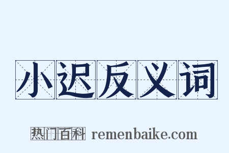 小迟反义词是什么意思的图片